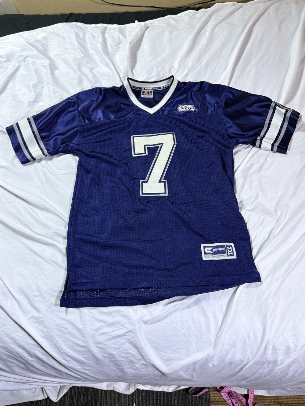 Penn State Colosseum Navy Football Jersey with White Accents